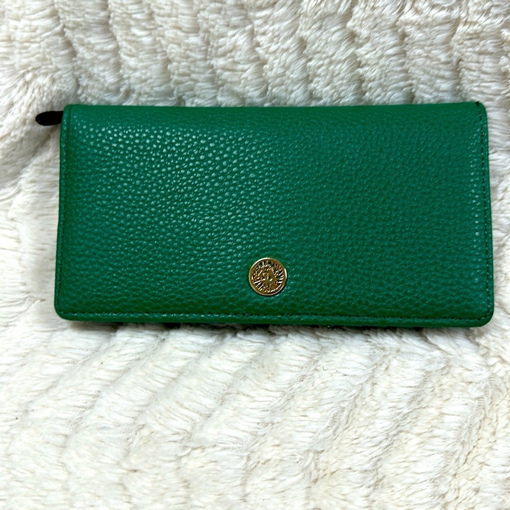 Anne Klein Green Wallet with Gold Accent
